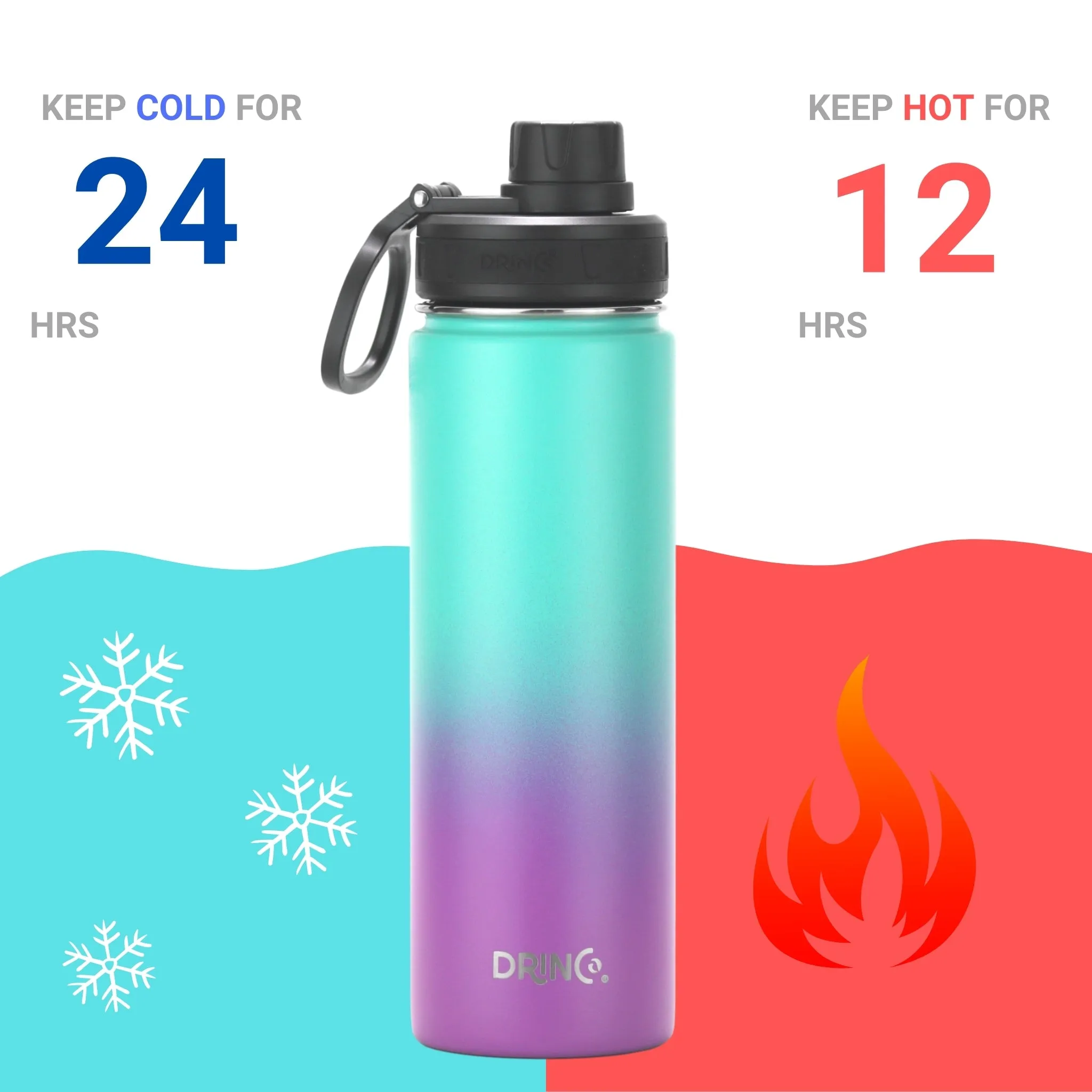 🌈 Ombre On-the-Go | DRINCO® 22oz Stainless Steel Bottle