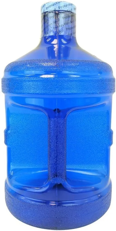 1 Gallon Leak-Proof BPA Free Reusable Plastic Drinking Water Big Mouth Bottle Jug Container with Holder Drinking Canteen