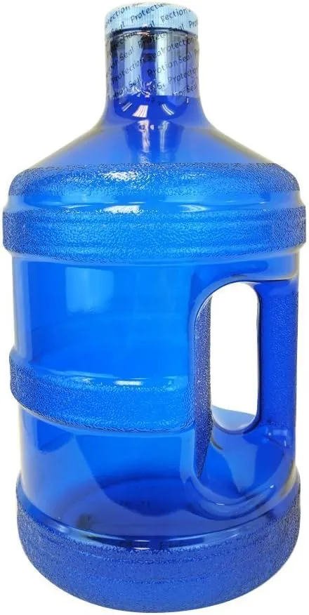 1 Gallon Leak-Proof BPA Free Reusable Plastic Drinking Water Big Mouth Bottle Jug Container with Holder Drinking Canteen
