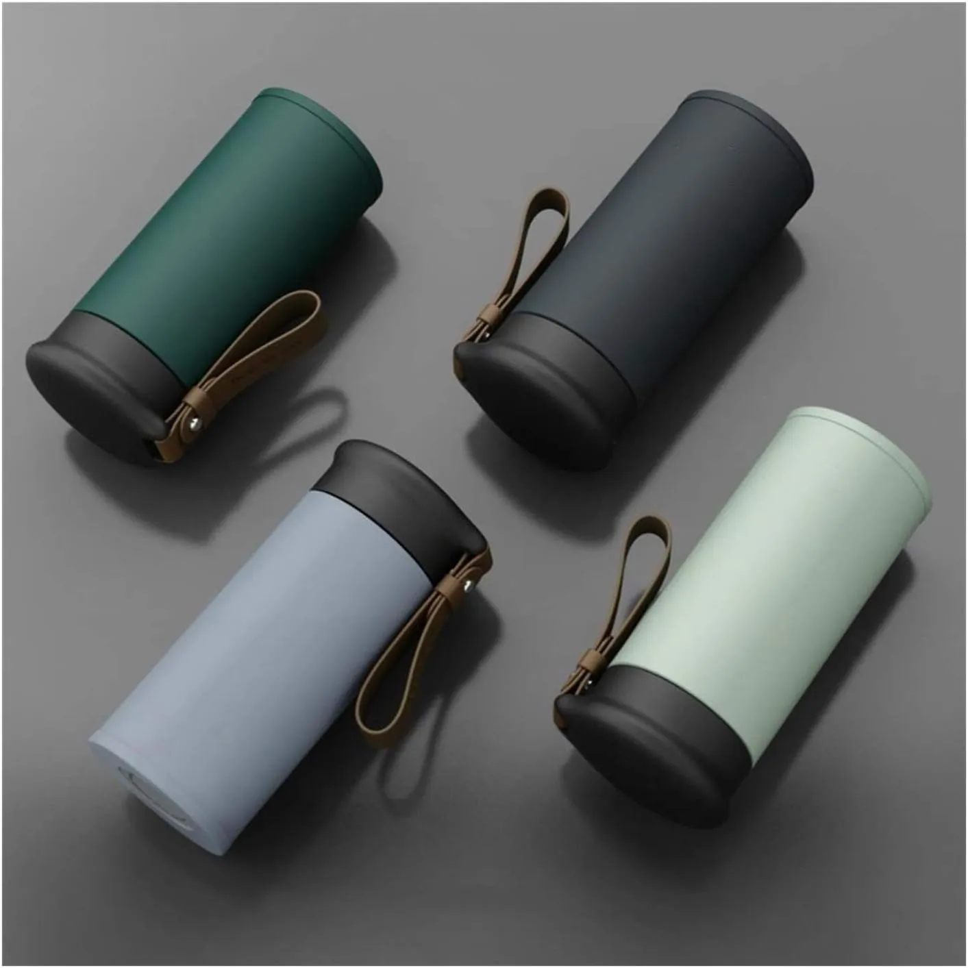 1 Pcs Quality Double Wall Stainless Steel Vacuum Flasks 280ml Car Thermo Cup Coffee Tea Travel Mug Thermol Bottle Thermocup (Capacity : 280ML, Color : Light Green) (Forest Green 280ML)
