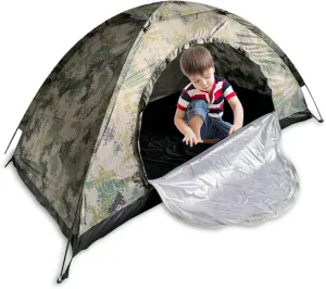 1 Person Ultralight Backpacking Tent UV-Resistant One Man Tent with Mesh Ventilated Bug-Proof Backpacking Tent Foldable Portable