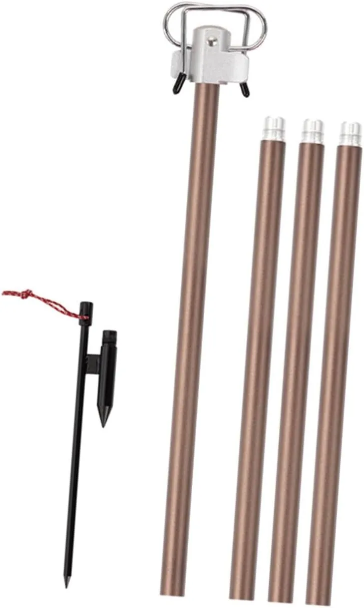 1 Set Outdoor Folding Light Stand Camping Lantern Bulb for Lights Camping Gear Super Light Clothes Hanger Stand Rechargeable Solar Lanterns LED Light Aluminum Alloy Coffee