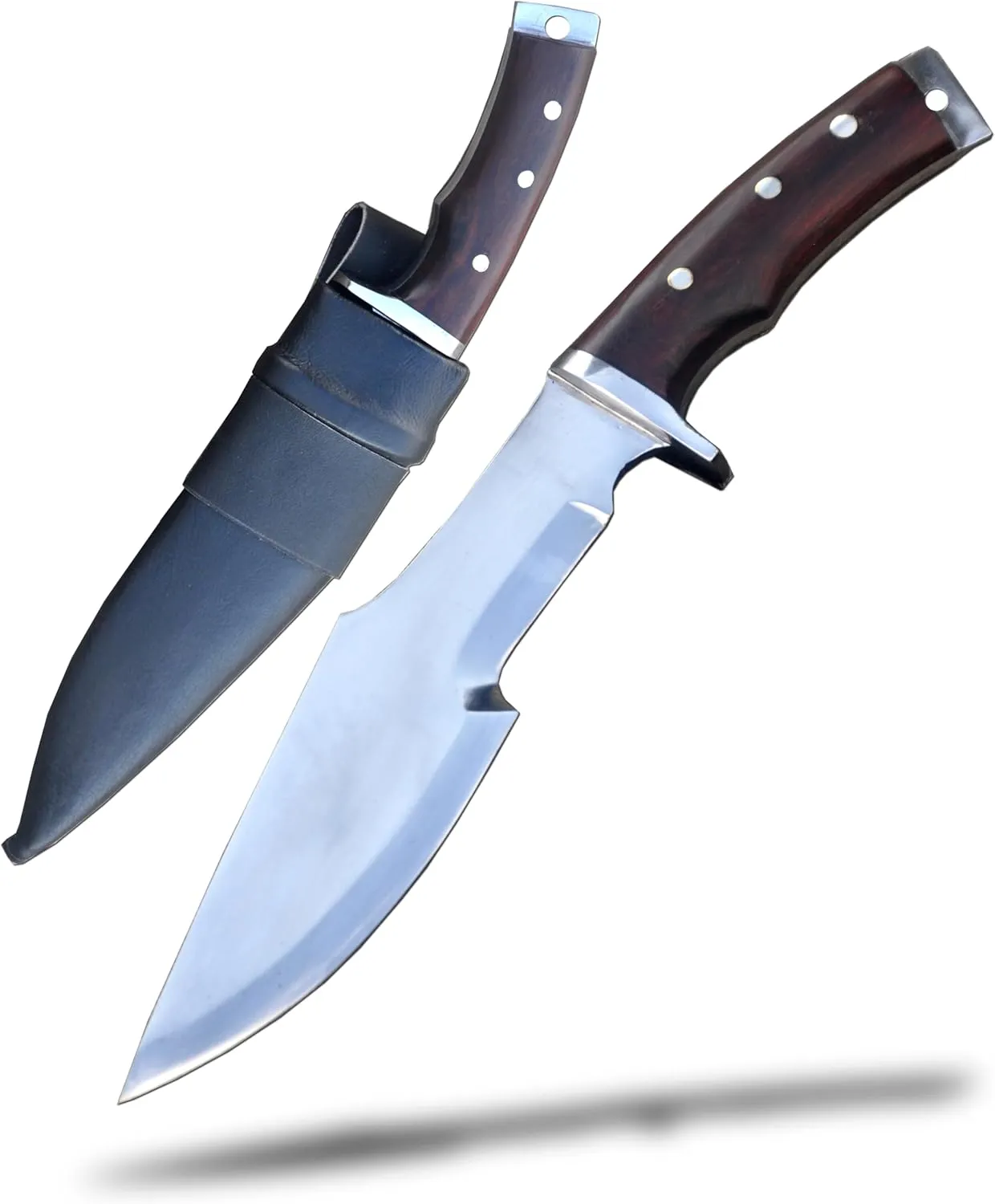 10 Inches Long Hand Forged Traditional Chopper Knife - Multi-Use Survival & Bushcraft Tool with Rosewood Handle, Pre-Sharpened Blade