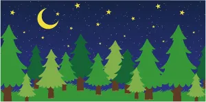 10 x 16 ft Enchanted Forest Camping Backdrop Scene Camping Background Supplies Forest Night Scene Photography Background for Theme Party Photo Banner Decoration