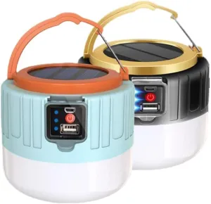 1000W Solar Lantern USB Rechargeable Outdoor Camping Tent Hiking LED Light Lamp