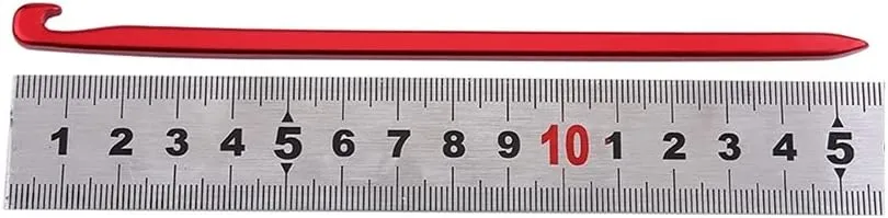 10pcs Aluminum Alloy Tent Pegs Ultralight Square Nail Stakes Hook Pin Nails Camping Accessories 16cm ( Color : A )