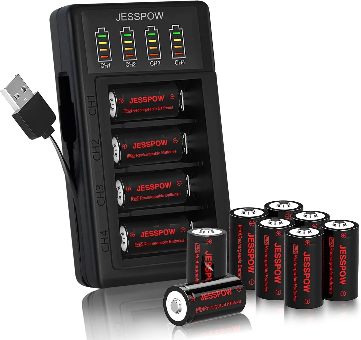 12 Pack CR123A Lithium Batteries, 3.7V 750mAh [CAN BE RECHARGED] Arlo Battery with Charger for Arlo Wireless VMC3030 VMK3200 VMS3330 3430 3530 and Flashlight Polaroid Microphone