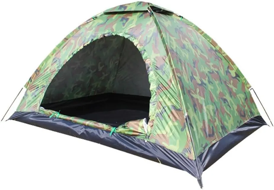 1/2 Person Lightweight Camping Tent, Outdoor Easy Set Up Travel Tent,Portable Backpacking Ultralight Waterproof Windproof Anti-UV Sun Shelter Tent(1 person Camouflage)
