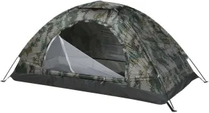 1/2Person Camping Tent, Camping Windproof Tents with Carry Bag, Hiking Backpacking Traveling Garden Tent, (1 person Digital camouflage)