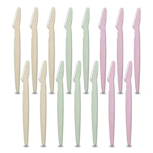 15Pcs Eyebrow Razors For Women Multipurpose Exfoliating Dermaplaning Tool Face Razor and Facial Shaper Man With Precision Cover Matgicol (15 Count)