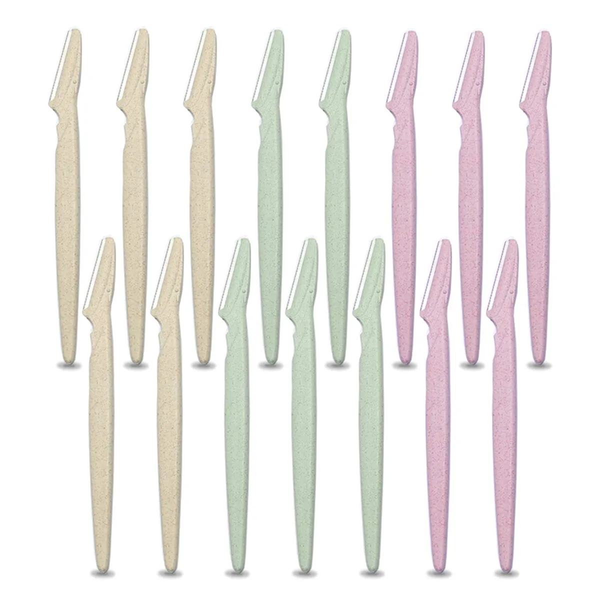 15Pcs Eyebrow Razors For Women Multipurpose Exfoliating Dermaplaning Tool Face Razor and Facial Shaper Man With Precision Cover Matgicol (15 Count)