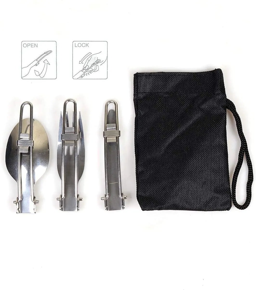 16 Pcs Camping Cookware Set Mess Kit Backpacking Cookset Outdoor Hiking Picnic Non-Stick Cooking Anodized Aluminum Pot Pans Folding Utensils (Color : 16 Pcs-Green)