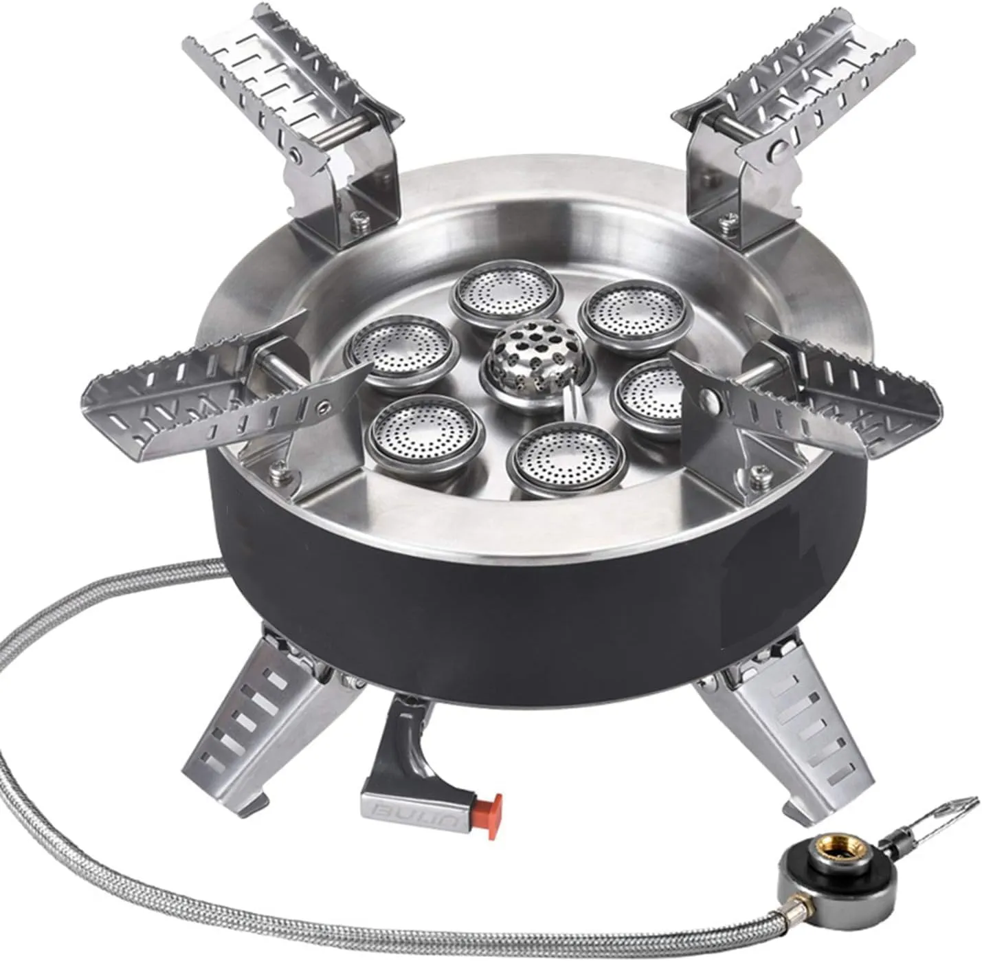 18000W Camping Gas Stove, Portable Folding Outdoor Stove, Windproof Alloy Gas Stove, Carrying Case Propane Stove, Cooking Burner with Piezo Ignition, for Hiking Backpack Outdoor
