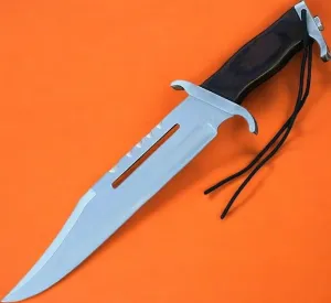 18" Handmade D2 Steel hunting Knife - Hunting Bowie Survival Knife with Leather Sheath