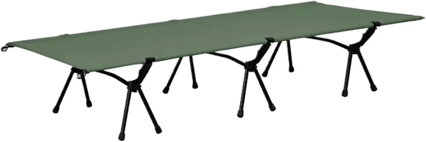 190 * 65 Camping Cot Portable Folding Bed Ultralight Aluminum Alloy Sleeping Cots for Outdoor Hiking Travel(Green)