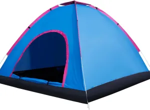 190T PU Pop Up Family Tent Instant Setup Ventilated Waterproof Tent Ultralight Portable Tent for Camping Hiking Mountaineering