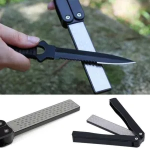 1pc Double Sided Folding Pocket Diamond Knife Sharpener Stone Sharpening Whetstone
