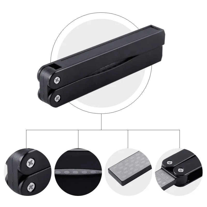 1pc Double Sided Folding Pocket Diamond Knife Sharpener Stone Sharpening Whetstone
