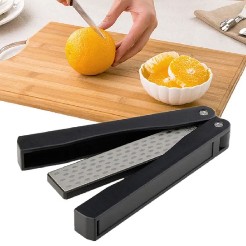 1pc Double Sided Folding Pocket Diamond Knife Sharpener Stone Sharpening Whetstone
