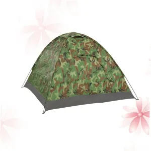 1Pc Lightweight Camouflage Tent for One Person Outdoor Camping Tent Quick Setup Design for Hiking and Backpacking Random