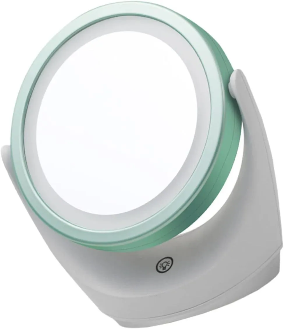1pc Smart Dimming Led Makeup Mirror High Definition Swivel Vanity Mirror for Bedroom USB Rechargeable Touch Control Elegant Design for Makeup and Cosmetic Use