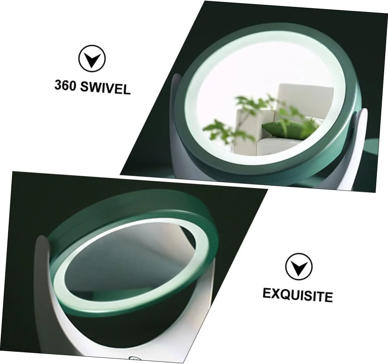 1pc Smart Dimming Led Makeup Mirror High Definition Swivel Vanity Mirror for Bedroom USB Rechargeable Touch Control Elegant Design for Makeup and Cosmetic Use