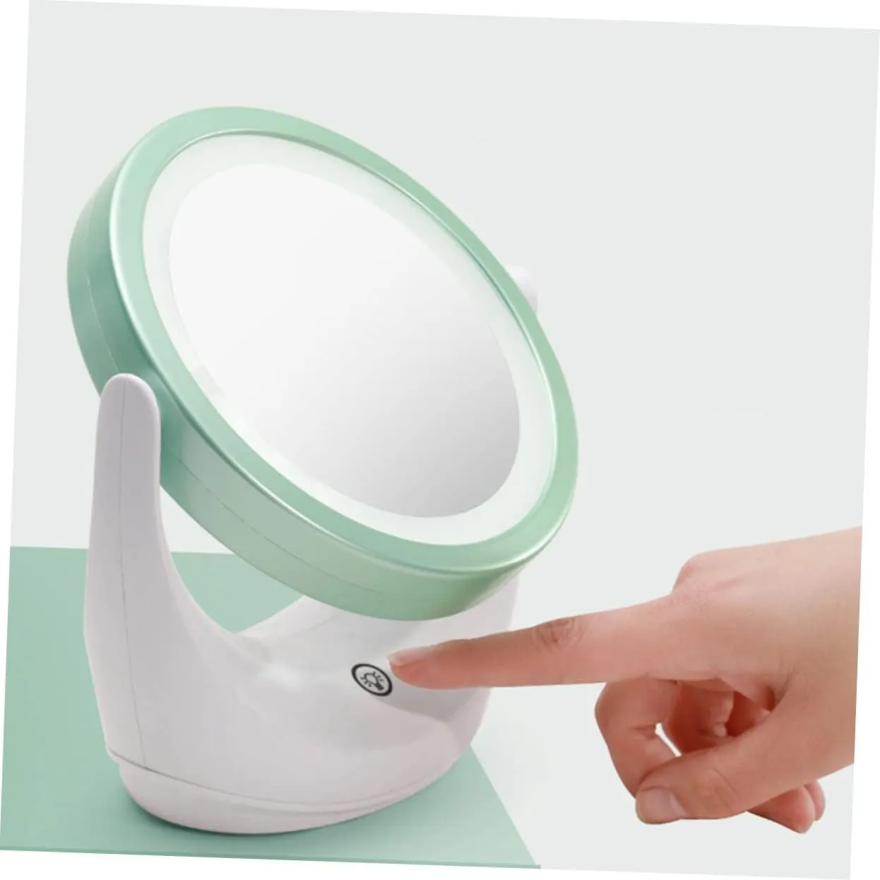 1pc Smart Dimming Led Makeup Mirror High Definition Swivel Vanity Mirror for Bedroom USB Rechargeable Touch Control Elegant Design for Makeup and Cosmetic Use