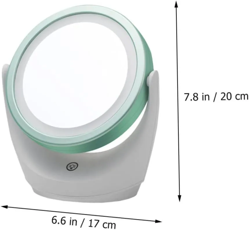 1pc Smart Dimming Led Makeup Mirror Swivel High-Definition Cosmetic Mirror for Desk Vanity USB Rechargeable Chic Design for Bedroom Bathroom Use