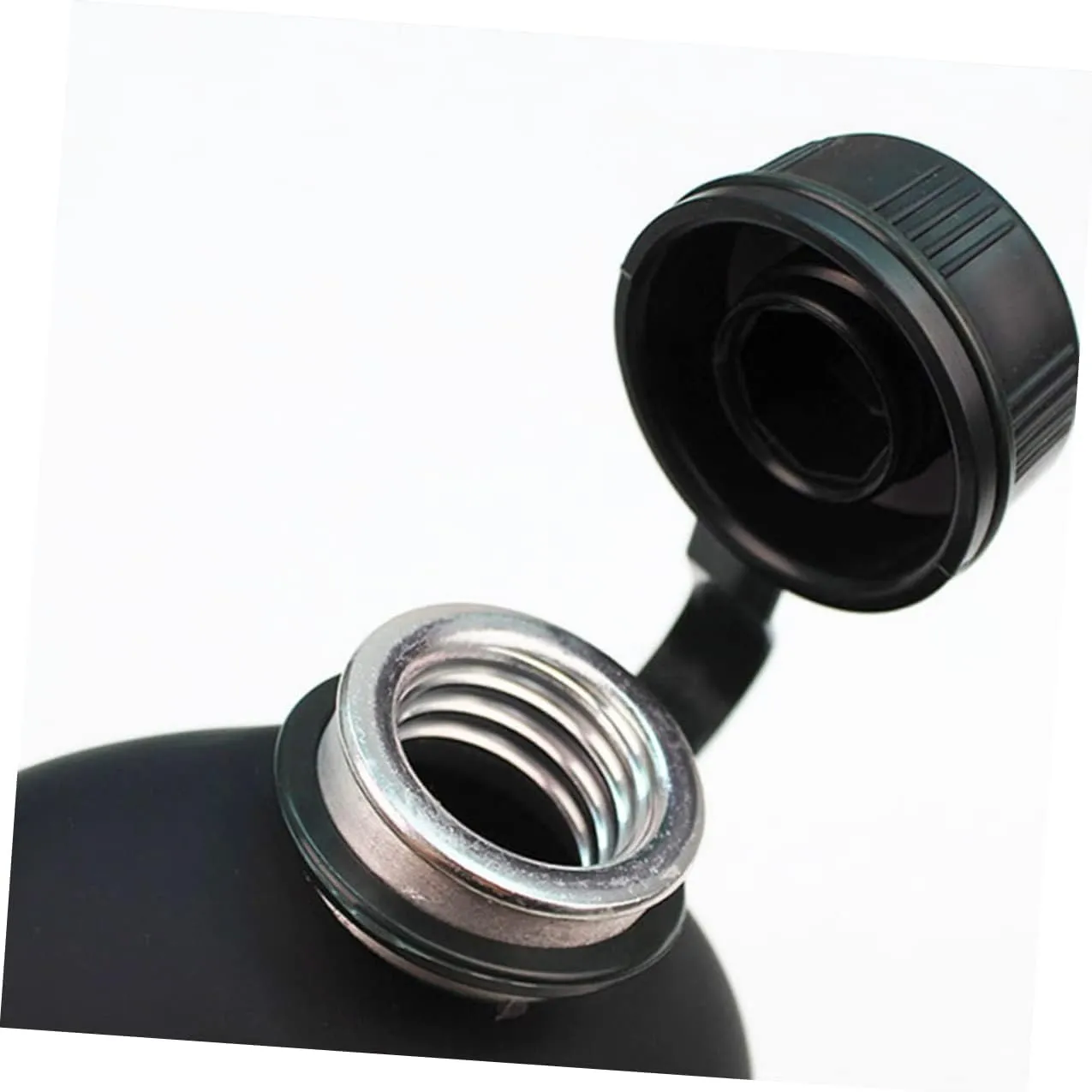 1set Aluminum Alloy Water Bottle Canteen for Camping Hiking Survival Design with Snap Closure Pouch Hook for Easy Carrying