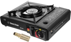 1set Portable Gas Stove Flame Camping Burner Outdoor Cooking Supplies Strong Support Cover for Bbq and Hiking for Picnics and Tailgating