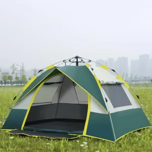 2-3 Man Portable Camping Tent, Waterproof Pop Up Automatic Dome Family Tent Easy Setup Lightweight Backpacking Windproof Tents, for Beach Outdoor Hunting