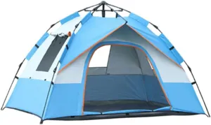 2-3 Person Tent For Camping 4 Season Waterproof Ultralight Backpacking Tent Double Layer All Weather Easy Setup Tents For Outdoor Survival Hiking Backpack Travel Mountaineering ( Color : Blue , Size :