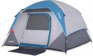 2-3 Person Tents for Camping Waterproof Windproof Easy Setup,Double Layer Family Camping Tent with 5 Large Mesh Windows and Carry Bag for Outdoor Camping