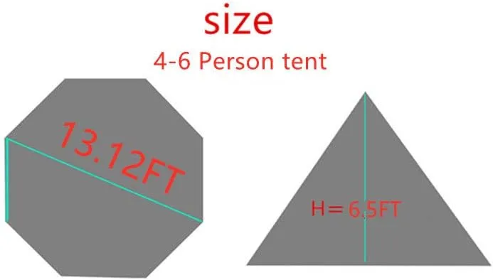 2-4 Person Ultralight 15D Stove Hot Tent with Inner Mesh Tent Include Stove Pipe Jack Family Tent Camping