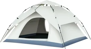 2 in 1 Dome Tent Pop Up Tents Compatible with Camping 3-4 Person Outdoor Automatic Setup Waterproof Family Tent Hiking Backpacking (for 3 4 Person)