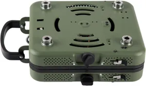 2 in 1 Double-Fire Folding Gas Stove, Portable Outdoor Camping Stov, 2200W High-Power Stove Frying Pan Cookware with Adjustable Button, for Camping & Hiking