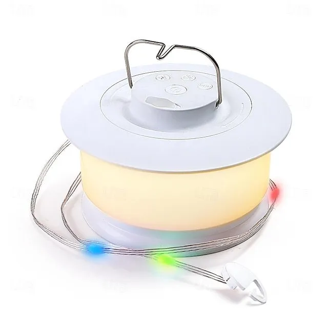 2-in-1 Rechargeable String Lights, 32FT Outdoor Tent LED Camping Lantern, Waterproof String Lights for Outdoor Christmas, Home Party Decorations