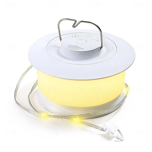 2-in-1 Rechargeable String Lights, 32FT Outdoor Tent LED Camping Lantern, Waterproof String Lights for Outdoor Christmas, Home Party Decorations