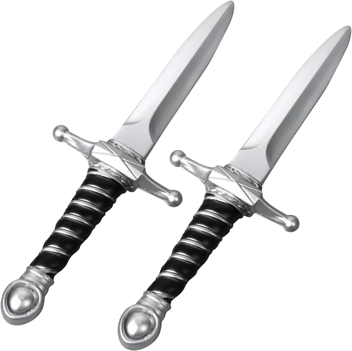 2 Pack Foam Martial Arts Sword, 15" Play Toy Weapons, Cosplay Fake Dagger Knife For Costume Accessory Props
