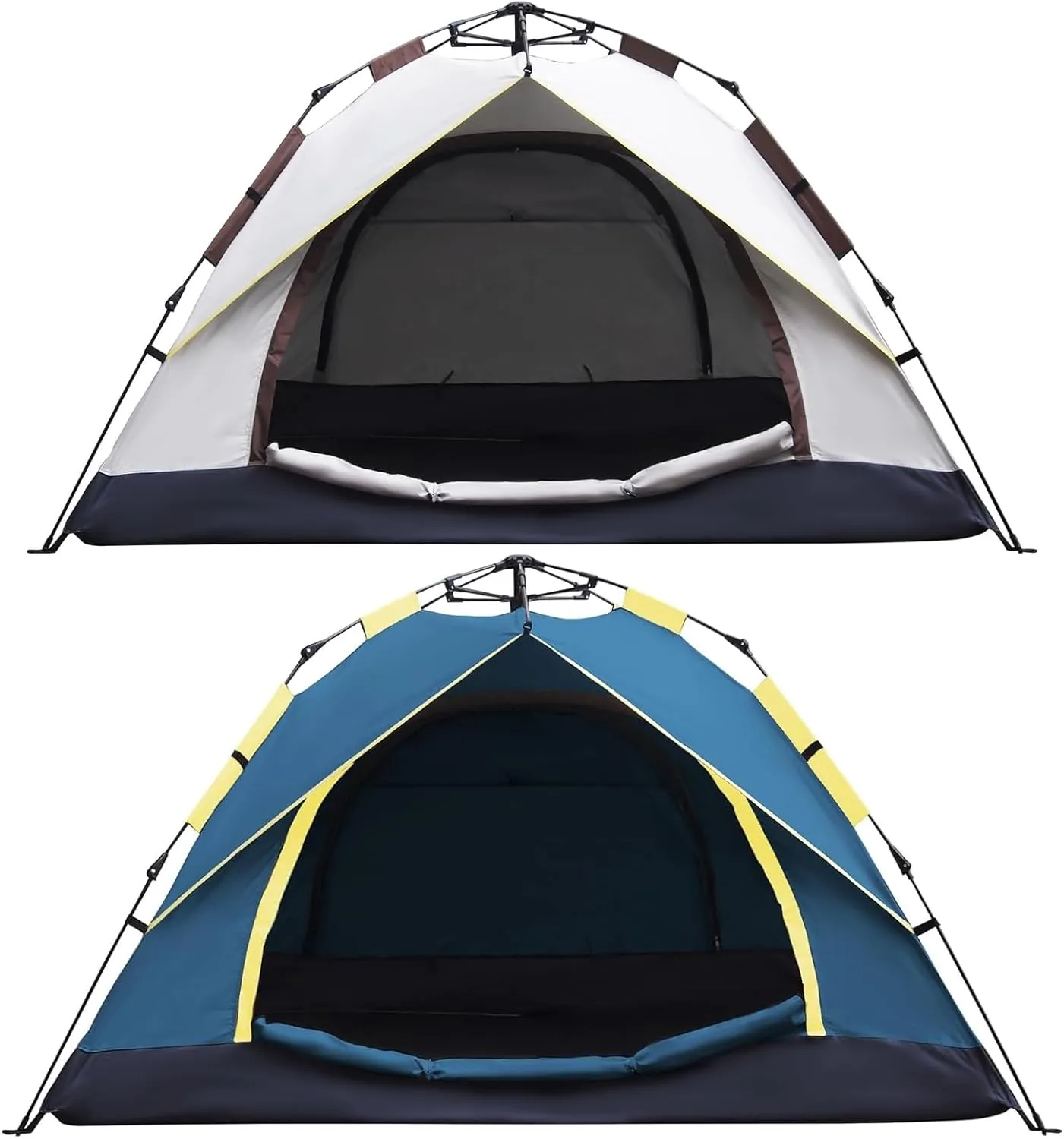 2 Pack Instant Pop-Up Tents for Camping, 1/2/3 Person Camping Tent 30s Automatic Easy Setup Tent, Double-Thick Waterproof Family Tent