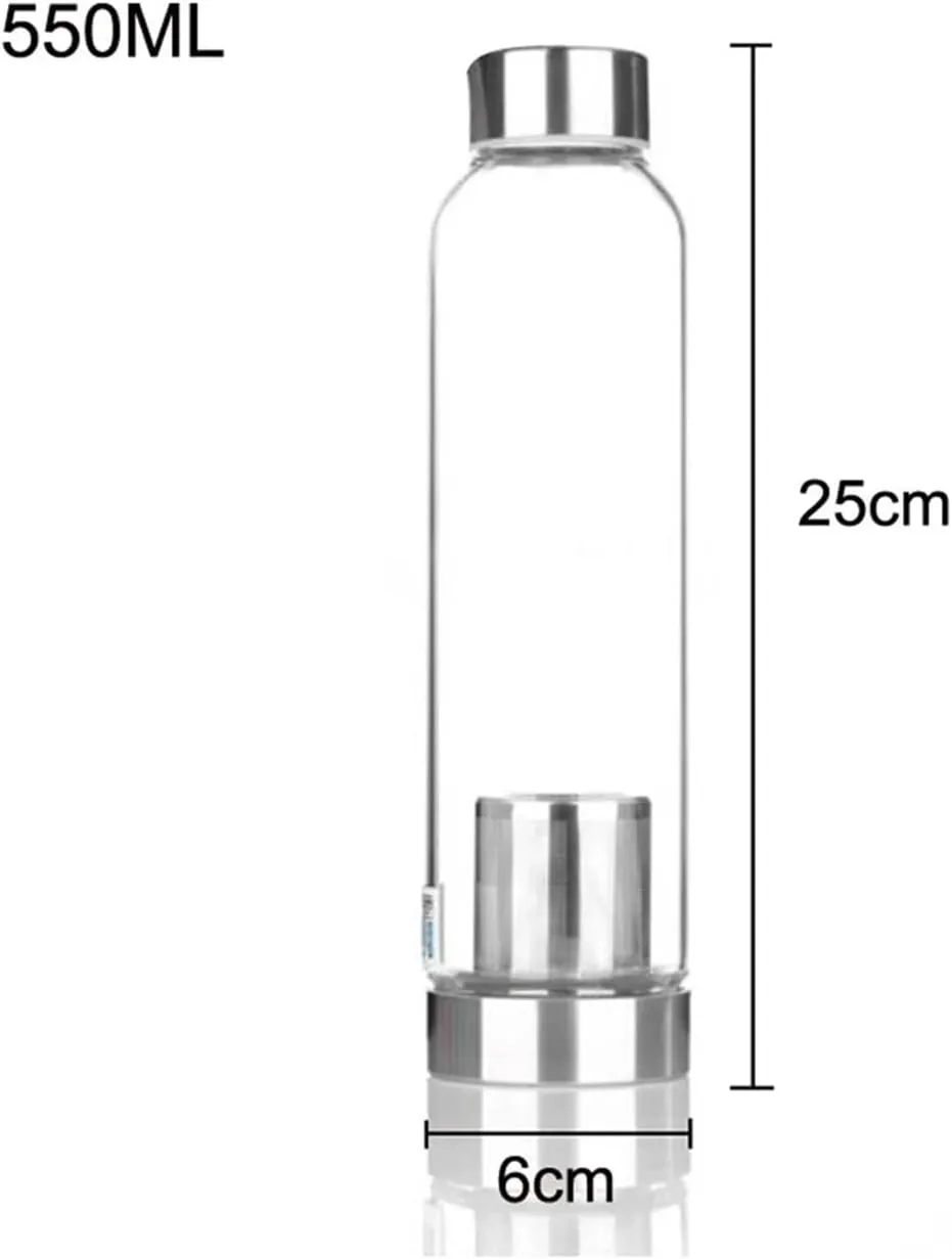 2 Pcs 550ML High Temperature Resistant Glass Sport Water Bottle with Tea Infuser   Protective Bag Water Bottle(Gray)