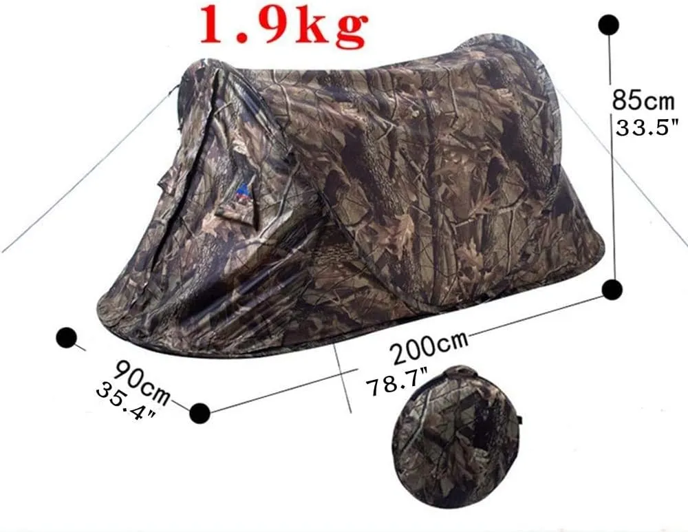 2 People Outdoor Camping and Hiking Simple Setup Instant Pop-up Tent, Waterproof Portable Automatic Tent Fishing Pop-up Tent Super Light