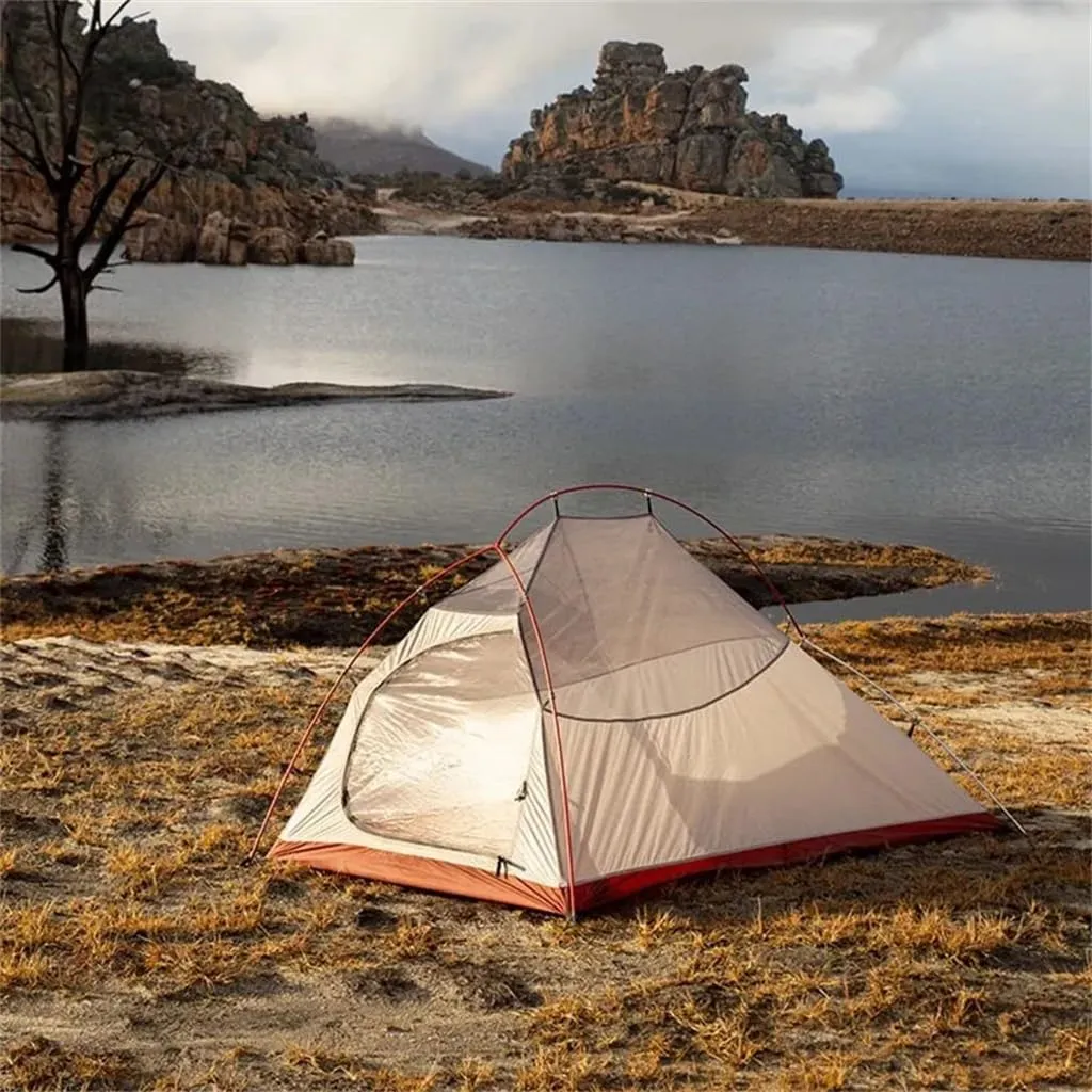 2 Person Camping Tent Ultralight Nylon Hiking Tent Hiking Backpacking Shelter Tent Outdoor(Color:D)