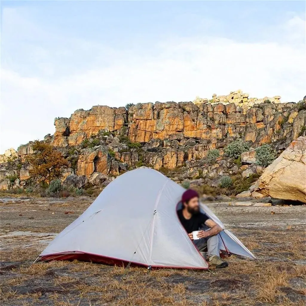 2 Person Camping Tent Ultralight Nylon Hiking Tent Hiking Backpacking Shelter Tent Outdoor(Color:D)