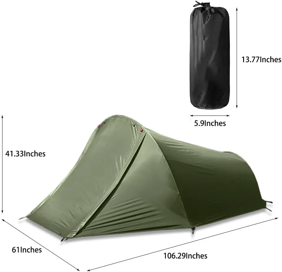 2 Person Tent, Ultralight Backpacking Tent, Waterproof Hiking Tent for Camping, 2 Person Lightweight Camping Tent