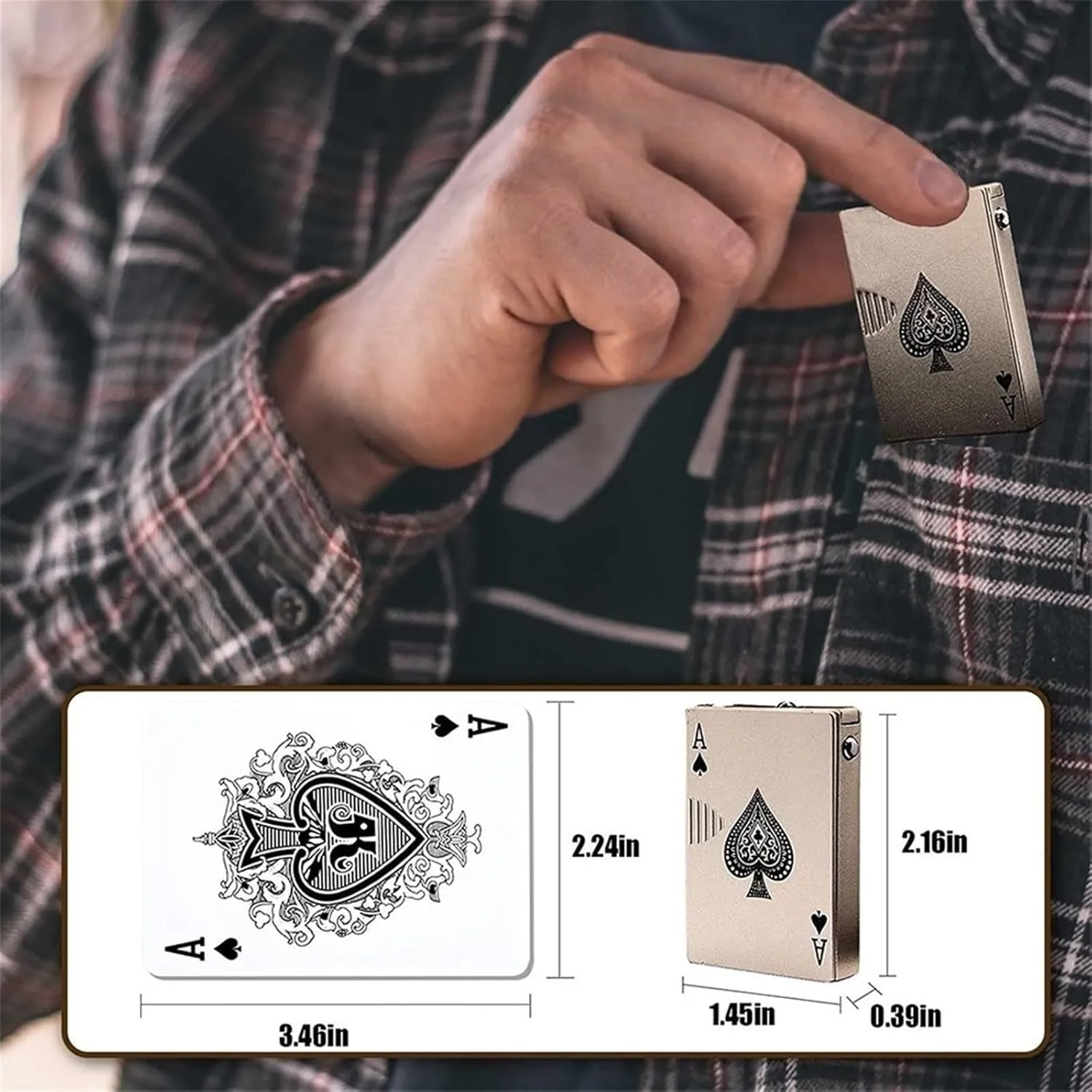 2024 Metal Butane Lighter, Windproof Lighter Refillable Adjustable Flame Multifunctional Portable Lighter (Color : B)