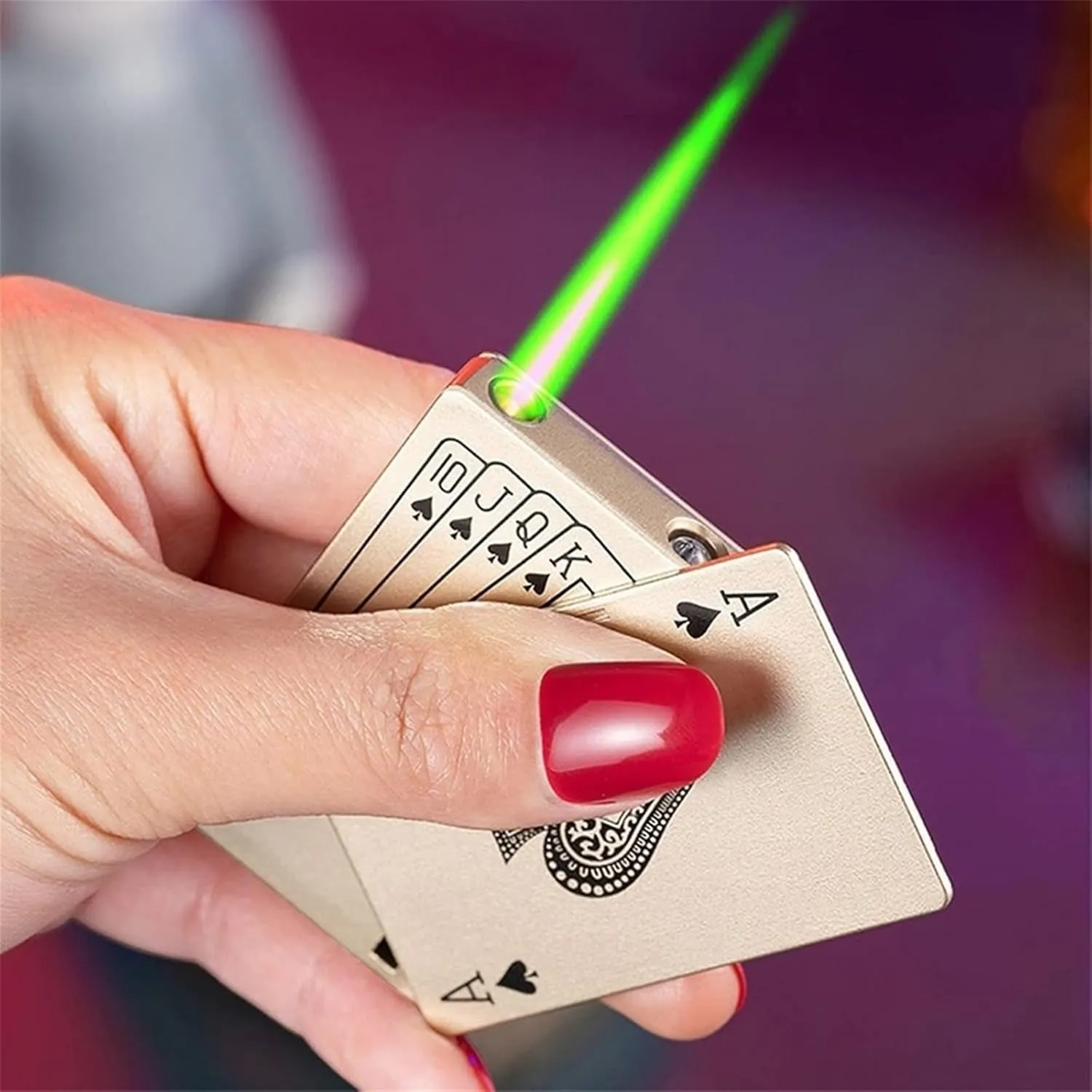 2024 Metal Butane Lighter, Windproof Lighter Refillable Adjustable Flame Multifunctional Portable Lighter (Color : B)
