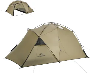2025 Naturehike Massif 4 Season Tent for Camping with Porch, Bedroom and Fireproof Chimney Opening, Waterproof & Windproof, 2 Person Backpacking Family Tent for Outdoor, Hiking and Travel
