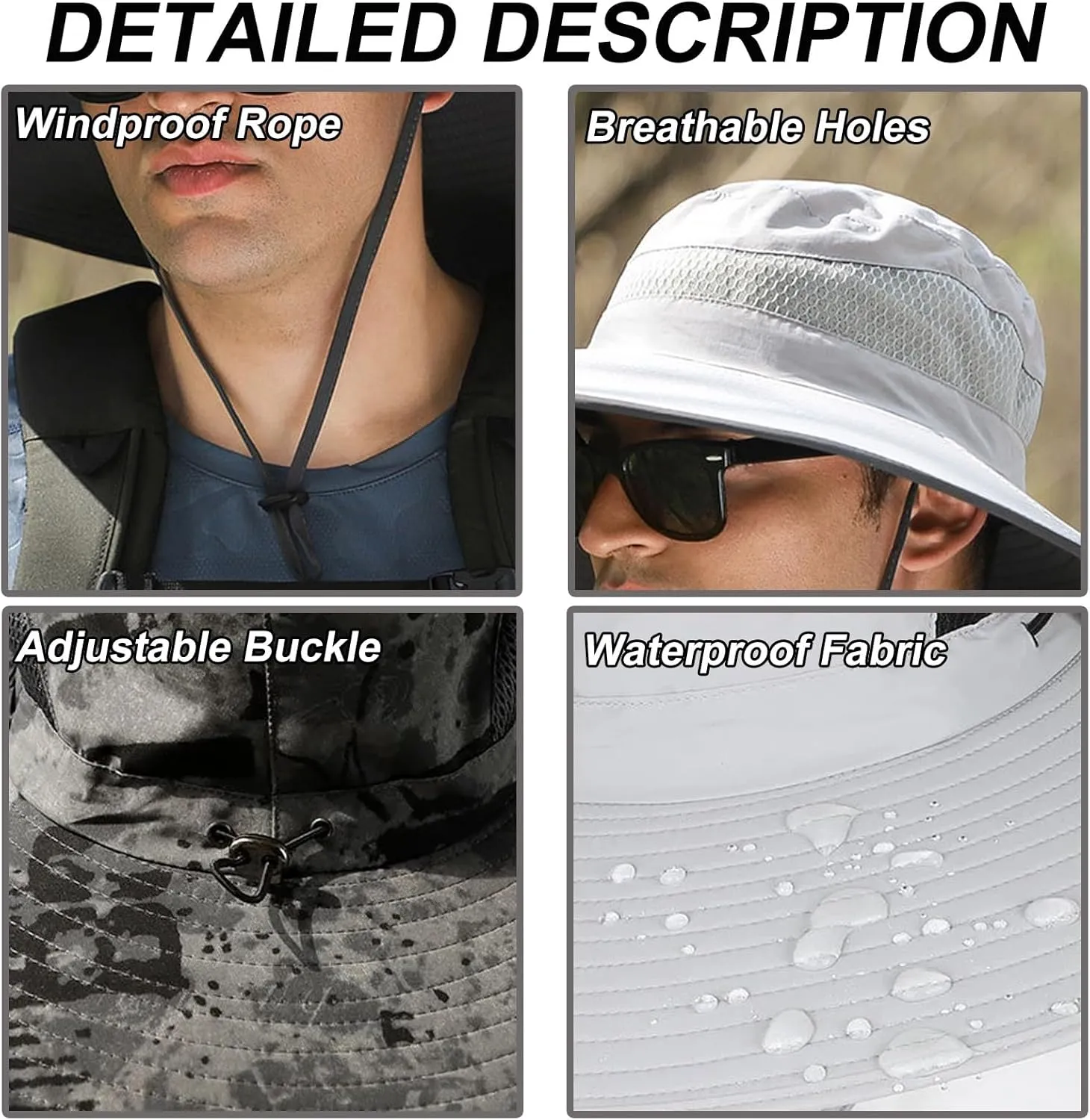 2025 New Ultralight Solar Fan Sun Hat, Hat with Fans Solar Power Built in, Solar Powered Outdoor Wide Brim Sun Fishing Hat