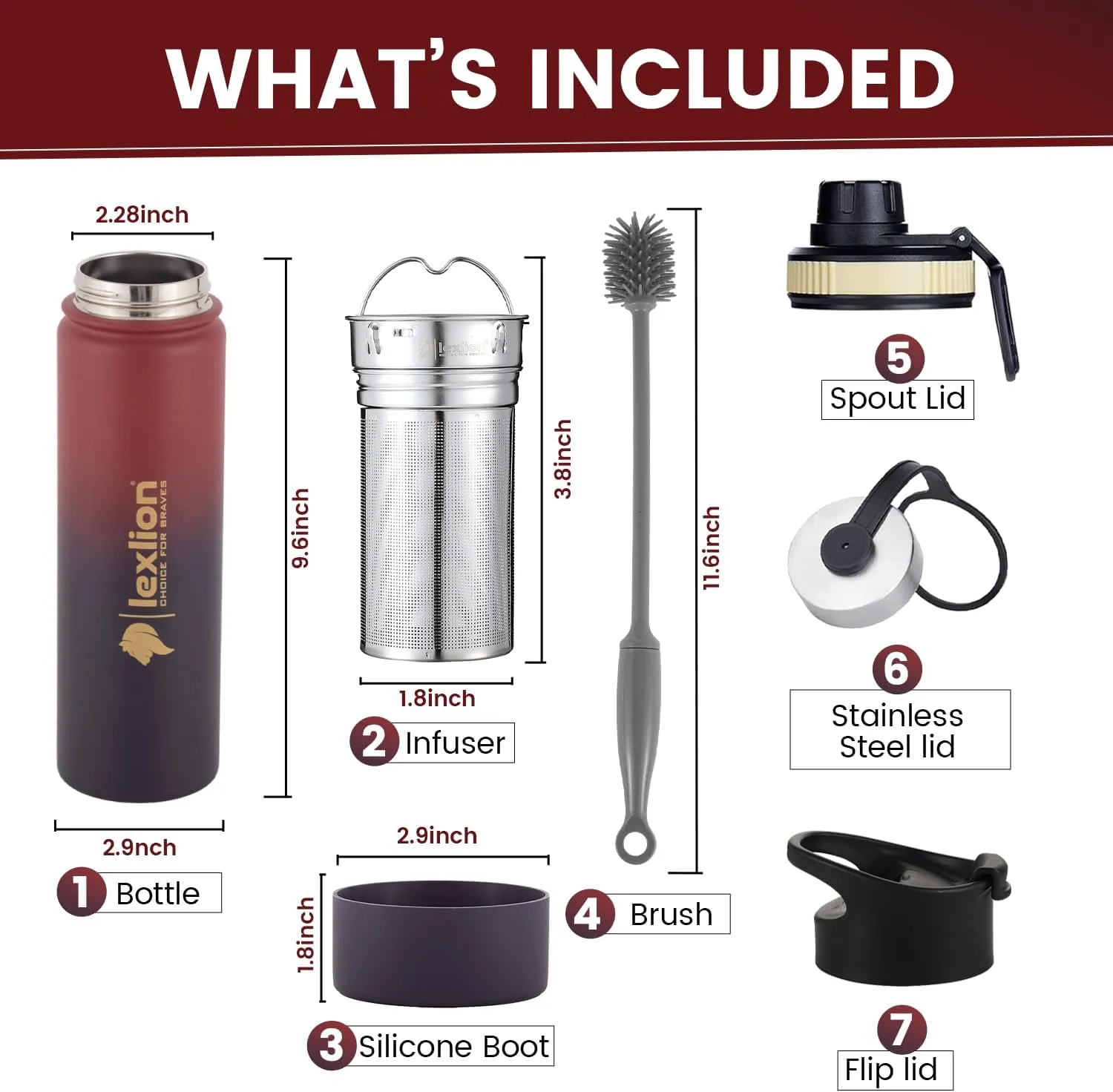22 Oz Fruit Infuser Water Bottle - Triple Walled Insulated Stainless Steel, Thermal Leaf Infuser, Silicone Sleeve, 3 Leakproof Lids, Metal Mug Gallon